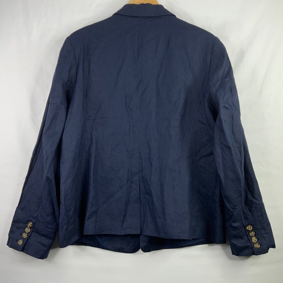 Quince 100% European Linen Structured Blazer Deep Navy Blue XL LB38846-QTCL004 - Picture 3 of 7